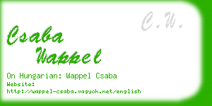 csaba wappel business card